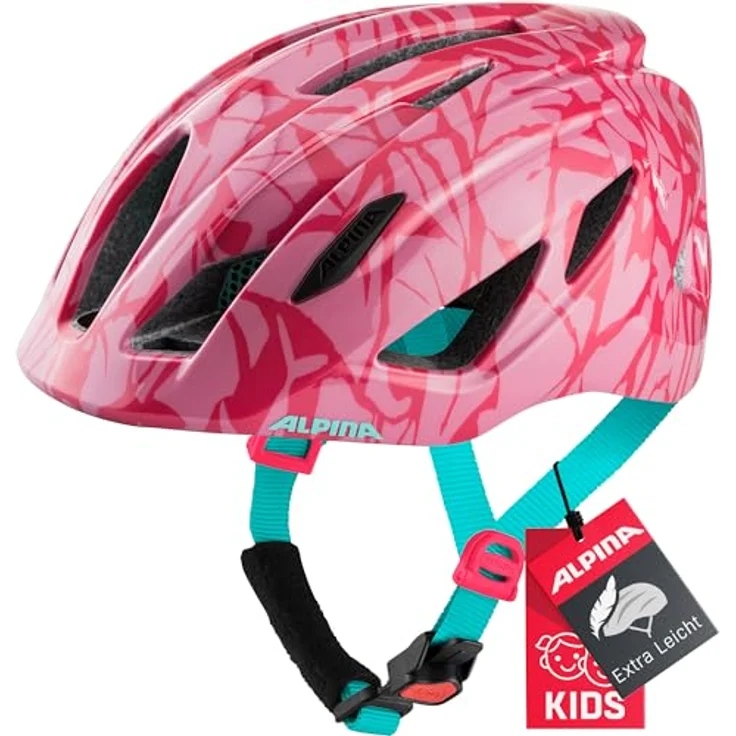 Alpina Kids Pico Pink - Sparkel Gloss, Größe 50 - 55 cm - Fahrradhelm, Farbe Pink – Bild 2