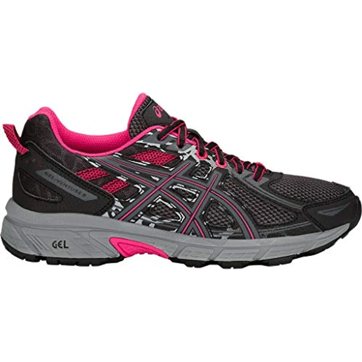 Asics Gel-Venture 6, Laufschuhe mit Gel-Technologie und trailspezifischem Traktionsmuster, Schwarz/Schwarz, Größe 42.5 – Bild 5