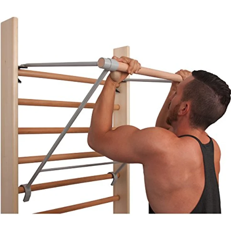 Klimmzugstange für Sprossenwand Reckstange Klimmzug Bauchtrainer Turnstange – Bild 2