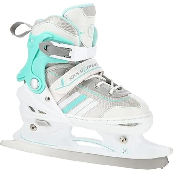 Nils Extreme Inline Skates 2in1, verstellbare Schlittschuhe für Kinder und Erwachsene, Weiß und Blau, mit ABEC7-Lagern, Größenanpassung 29-33, NH18191 – Bild 3