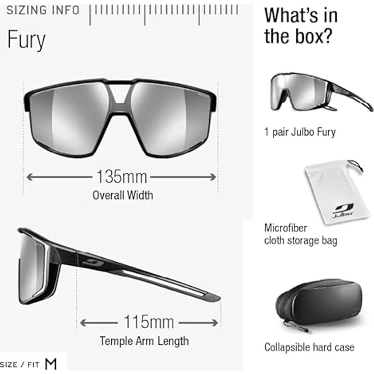 Julbo Fury Unisex Skibrille, Hellblau, mit Panoramasicht und Full Venting Technologie – Bild 5