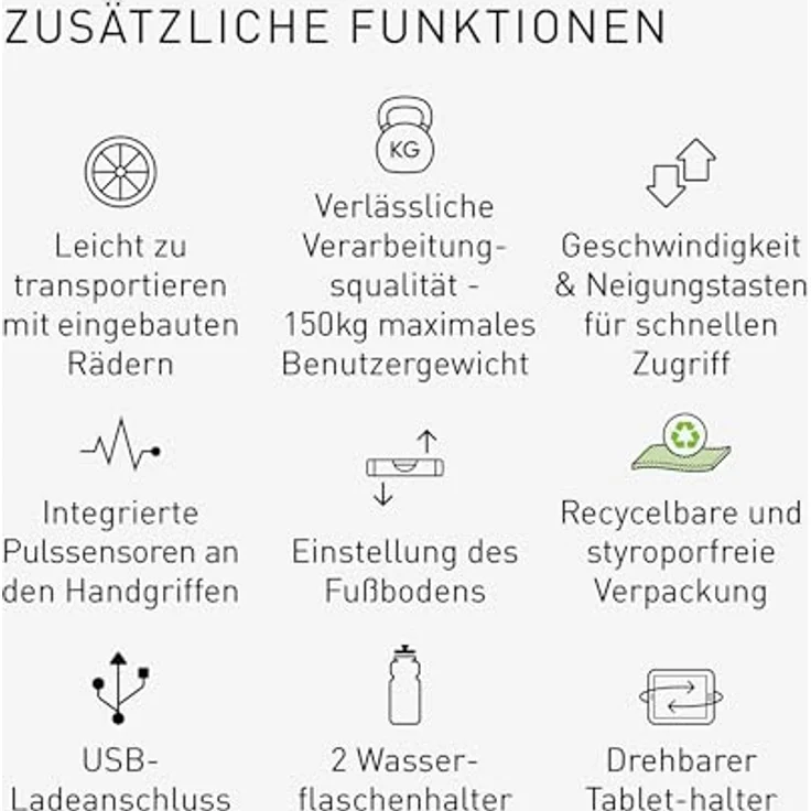 adidas Unisex-Adult T-23 Laufband, Schwarz – Bild 3