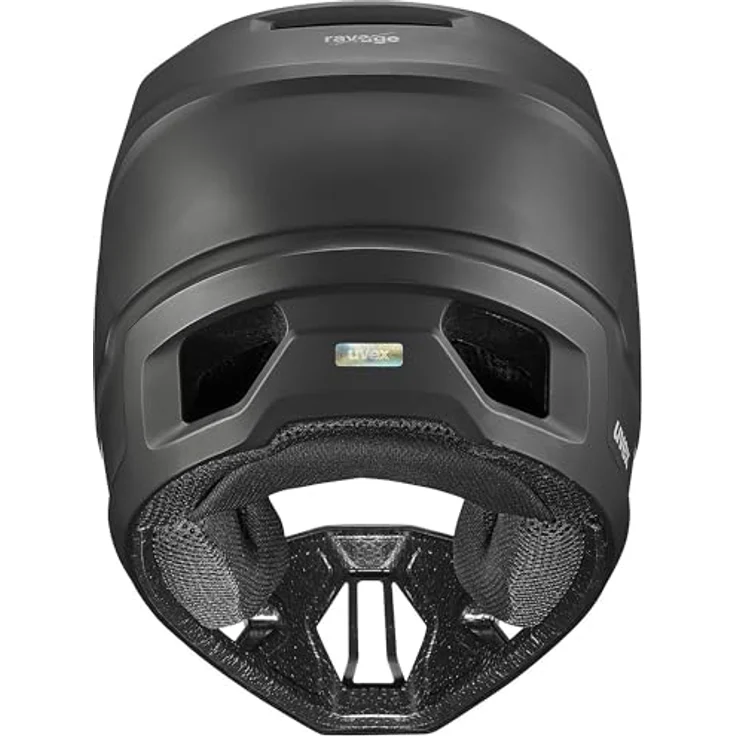 Uvex RAVAGE Fullface MTB-Helm, Hardshell mit Coolmax®-Technologie, 52-55cm, schwarz-grau matt, 12 Lüftungen, ASTM F1952 – Bild 3