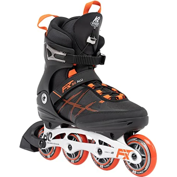 K2 F.I.T. 80 Alu, Inline Skates für Einsteiger, stabile Aluminium-Schiene, Schuhgröße 44 – Bild 1