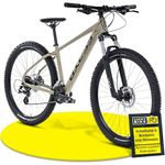 Axess DEBRIS Hardtail Mountainbike 29 Zoll, beige, 2x8 Shimano Schaltung, hydraulische Scheibenbremsen, Remote-Lockout Federgabel
