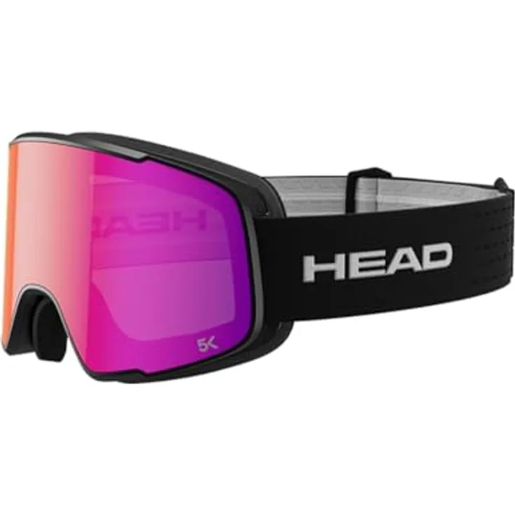 HEAD Horizon 2.0 5K Skibrille Rot/Schwarz mit UV-Schutz und Anti-Fog Beschichtung, modernem Design und Helm-Kompatibilität