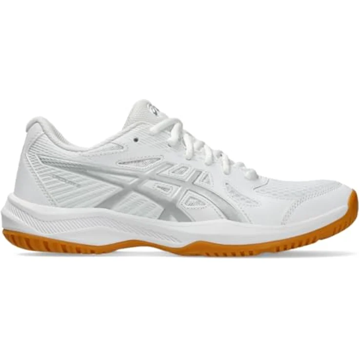 Asics Upcourt 6 1072A107100, Hallenschuhe mit flexiblem Mesh-Obermaterial und optimaler Gummi-Außensohle, 41.5/white-pure silver – Bild 8