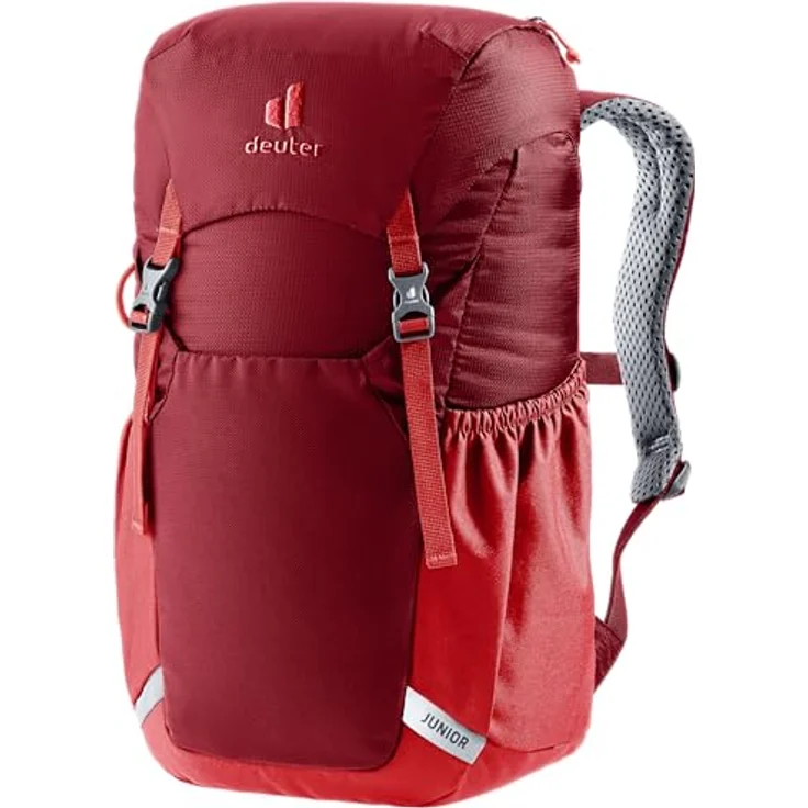 deuter Junior Kinderrucksack (18 L), Wanderrucksack mit Airstripes-Rückensystem, reflektierenden Elementen und Reißverschluss-Deckelfach, blau – Bild 1