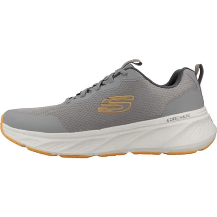 Skechers EDGERIDE - REKZE Herren-Sneaker, Laufschuhe in Grau-Orange-Weiß, EU Größe 40, Mesh-Obermaterial, Schnürverschluss – Bild 2