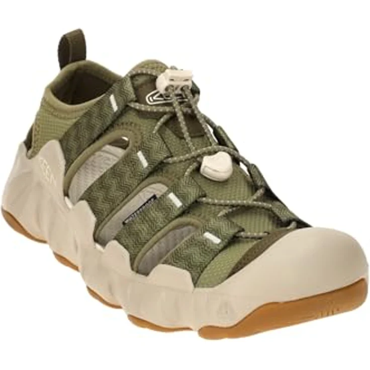 KEEN Hyperport H2 Men, Wanderschuhe mit Bungee-Schnellschnürsystem und Aquagrip-Gummiaußensohle, grün - martini olive/plaza taupe – Bild 4