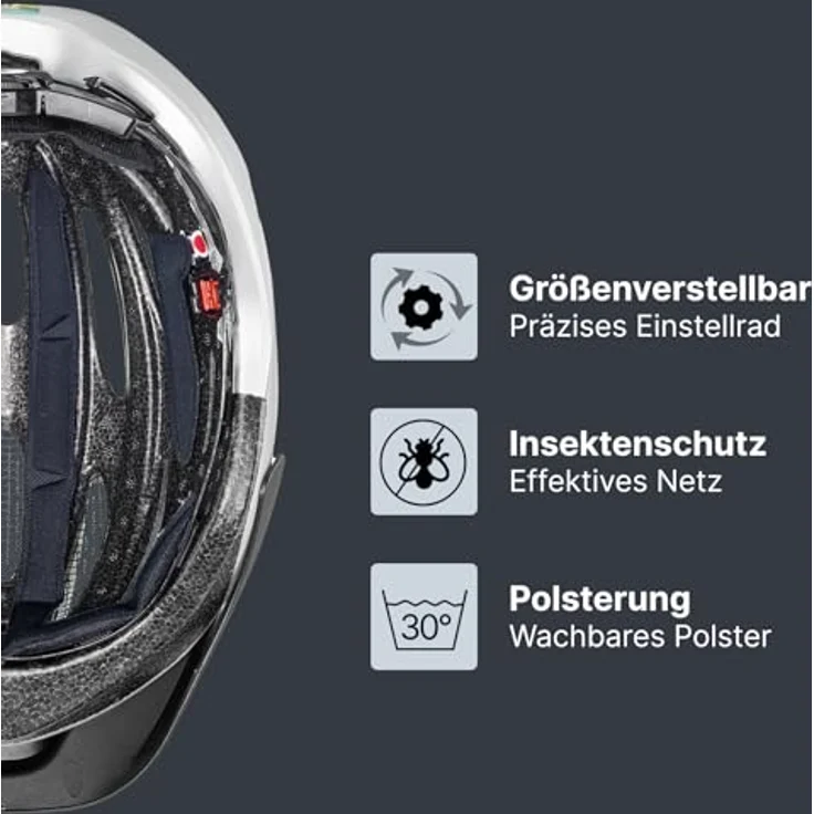 Uvex Sports true cc Velohelm, 52 - 56 cm, oak brown-silver matt, mit integrierter Sonnenblende und 17 Belüftungsöffnungen – Bild 3