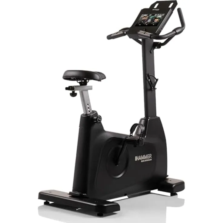 HAMMER Ergometer UB 8000 ´25, leiser Heimtrainer mit 10,1" Touch-Display, vorinstallierten Apps Kinomap & Zwift, 14 kg Schwungmasse, 17 Programme, bis 150 kg Nutzergewicht