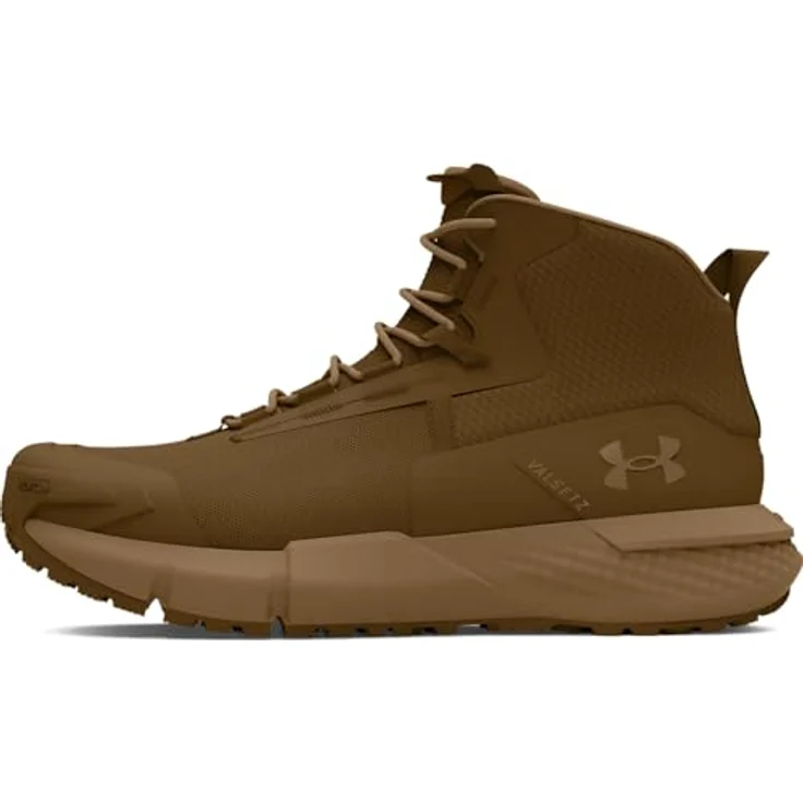 Under Armour Charged Valsetz Mid Wanderschuhe, Braun, robuste Mittelfußstütze, atmungsaktives Obermaterial, Vibram XS Trek Außensohle, EU 40 Herren – Bild 1