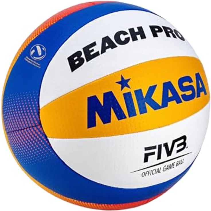 Mikasa Beach Pro BV550C, Volleyball mit Dimple-Technologie und umweltfreundlichem Material, Tricolor-Kombination, FIVB Official Game Ball – Bild 4