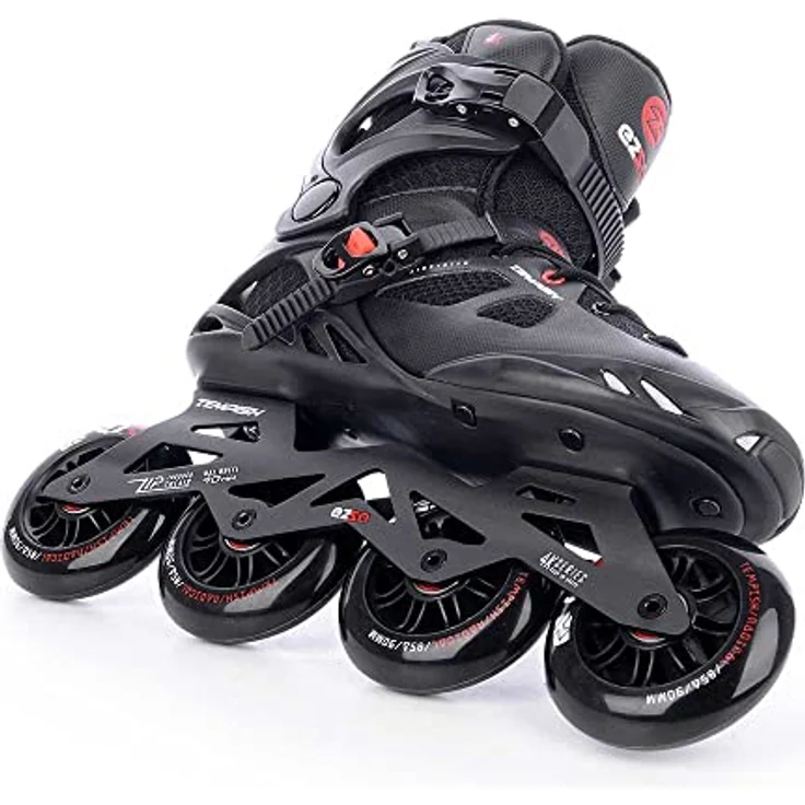 Tempish Ezza 90, Inline Skates für Erwachsene Unisex, schwarz-rot, Größe 41 mit Hot Press Seamless Cover Technologie und ABEC 9 Lager – Bild 2