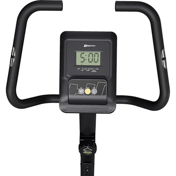 HS HOP-SPORT Heimtrainer Fahrrad HS-4000H Grant mit magnetischem Widerstand und intuitivem LCD-Monitor, Hometrainer mit 16 Widerstandsstufen & Handpulsmessung, bis 125 kg belastbar, in schwarz – Bild 3