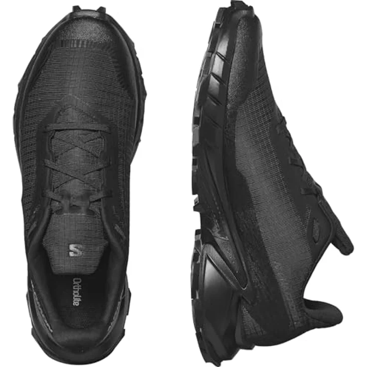 Salomon Alphacross 5 Herren Laufschuhe mit Mesh-Obermaterial, OrthoLite Einlegesohle und Contagrip Außensohle, Schwarz (Größe 44 2/3) – Bild 5