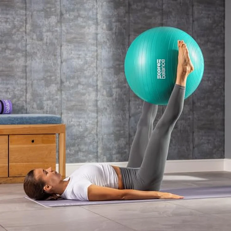 Core Balance Gymnastikball, berstsicher, 55cm 65cm 75cm 85cm, inkl. Luftpumpe und E-Book für Fitness, Yoga und Schwangerschaft – Bild 2