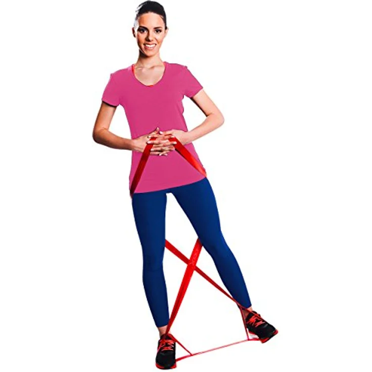 TheraBand Original TheraBand CLX Fitnessband, Resistance Band für Krafttraining und Abnehmen, 2 m, rot, mittel, OneSize – Bild 5