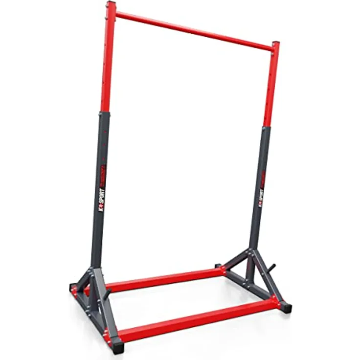 K-Sport: Stationäre Klimmzugstange bis 140kg, mit Pull-Up Bar & Halter für Gewichte I Klimmzugturm für Muskeltraining I Pull Up Mate, inkl. E-Book