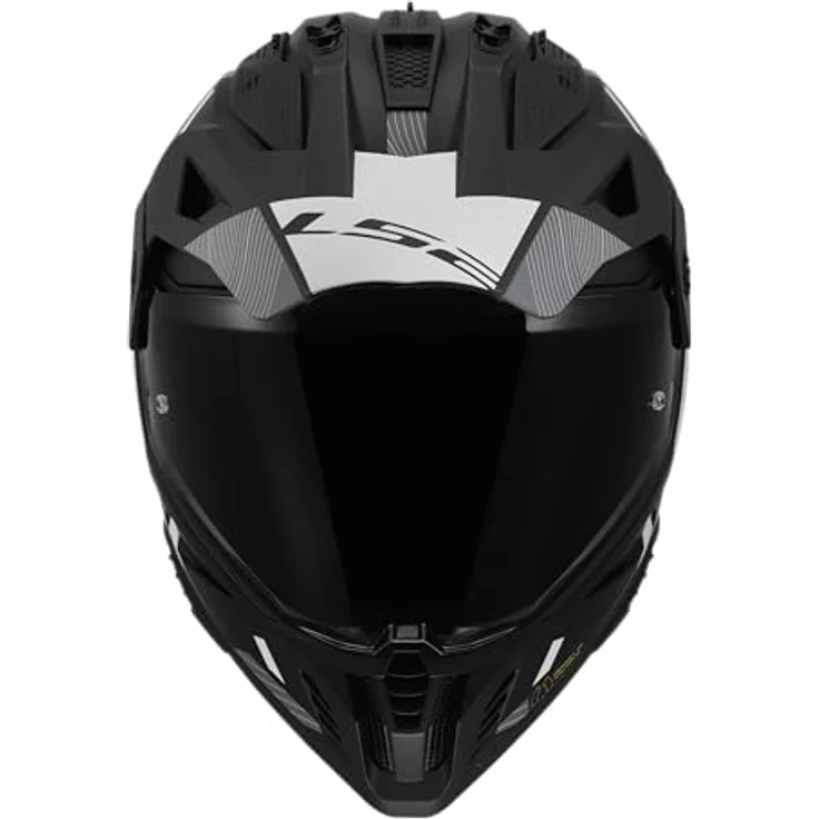 LS2 Enduro-Helm MX702 Pioneer II Hill, KPA Helm mit Notfall-Auslösesystem, verstellbarem Schirm, weiß matt – Bild 3