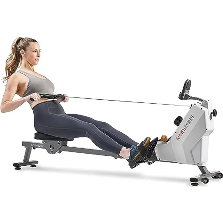 Sunny Health & Fitness SMART Kompaktes faltbares magnetisches Rudergerät mit Bluetooth-Konnektivität – SF-RW521020