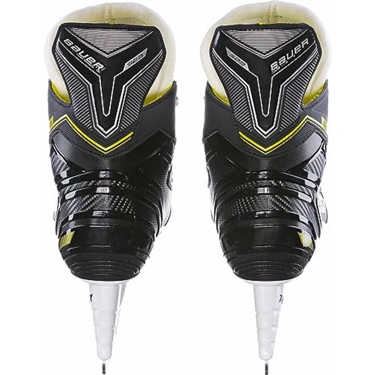 Bauer Herren Schlittschuhe Supreme S23, stabile Boots mit Schnürung, Fleecefutter, Knöchel-Polster und Edelstahl-Kufen, schwarz, Größe 43 – Bild 3