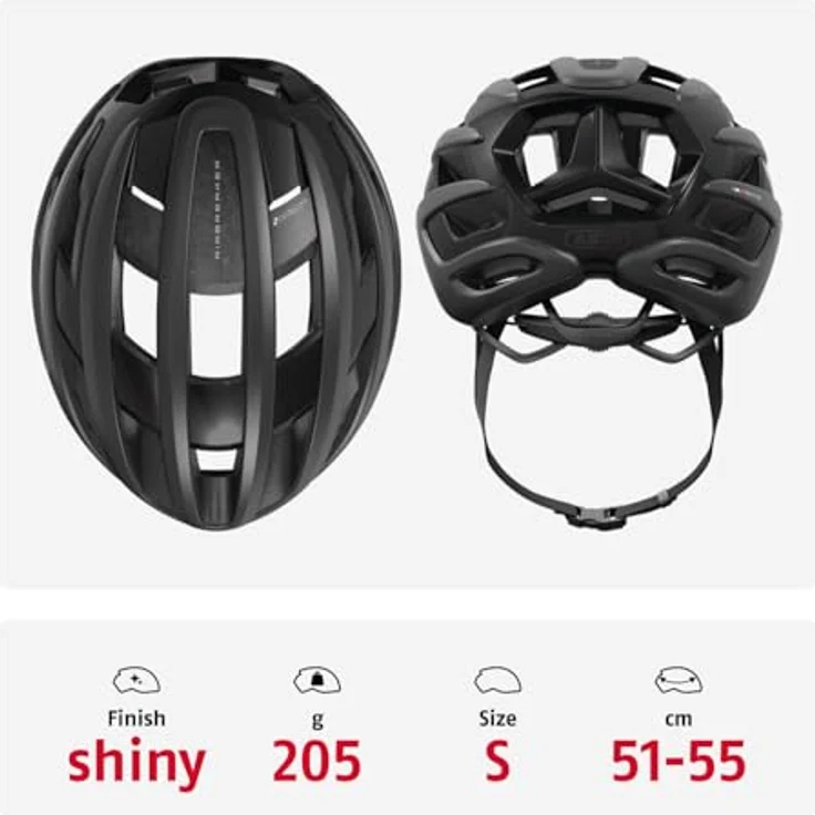 Abus AirBreaker 2.0, Velohelm mit ultraleichter Bauweise und optimierter Ventilation, 51 - 55 cm – Bild 3
