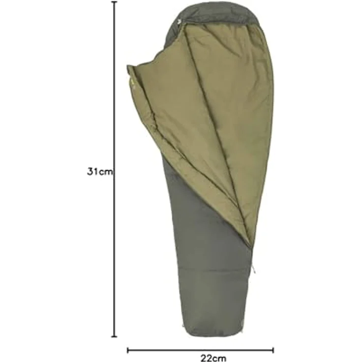 Marmot NanoWave 35, leichter Mumienschlafsack für 3 Jahreszeiten mit Spirafil Isolation, atmungsaktiv, 1050g, ideal für Camping und Trekking – Bild 5