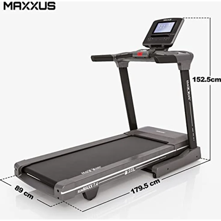 Maxxus Laufband RunMaxx 7.4 - Klappbar, Touchscreen, WLAN, Elektrisch, 20 km/h, 36 Programme, 16 Steigung, 130 kg, 3 PS, Lauffläche 140x51cm - Treadmill, Heimtrainer für Zuhause, Fitness – Bild 3