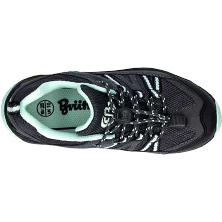 Brütting Outdoorschuh Ohio Low 37, Kinderschuh aus Nylon mit Schnellschnürsystem und Wechselfußbett, schwarz – Bild 5