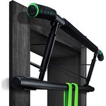 Veluris Klimmzugstange Türrahmen - Stark belastbare Pull up bar [bis 200 KG]- Türreck ohne Aufbau - 20 cm höher im Rahmen - Auch für Dips&Push Ups (abgerundet)