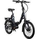ZÜNDAPP X100 E Bike 20 Zoll Klapprad für Damen und Herren 150-190 cm Bosch Ebike Mittelmotor mit 9 Gang Nabenschaltung Elektro Fahrrad 400 Wh Akku Faltrad (45 cm, schwarz/türkis) - Preisvergleich