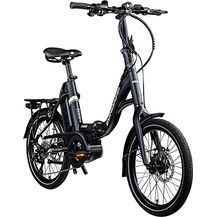 Bild für ZÜNDAPP X100 E Bike 20 Zoll Klapprad für Damen und Herren 150-190 cm Bosch Ebike Mittelmotor mit 9 Gang Nabenschaltung Elektro Fahrrad 400 Wh Akku Faltrad (45 cm, schwarz/türkis)
