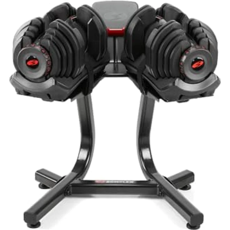 BowFlex SelectTech 1090i, Hanteln Paar mit Stand und Medienfach für flexibles Krafttraining – Bild 3