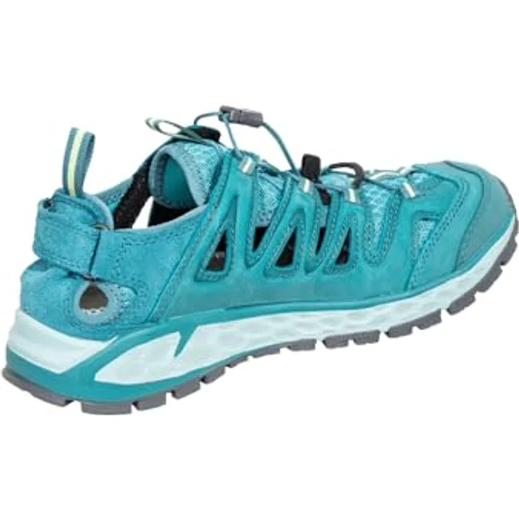 Meindl Wander- & Bergschuhe Damen, strapazierfähig aus Leder und Mesh mit rutschfester Gummisohle, Türkis, Größe 37 EU – Bild 4
