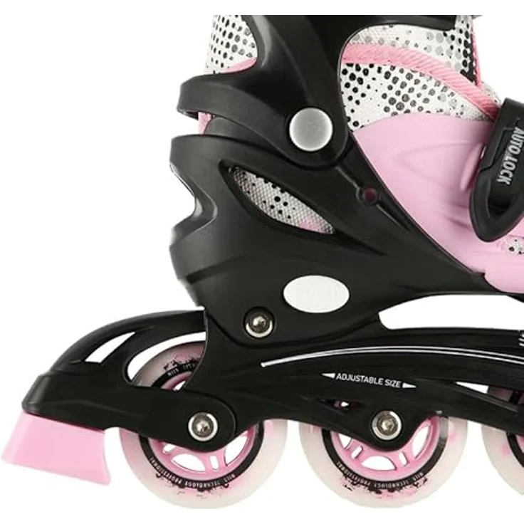 Nils Extreme Rollschuhe 4in1 - Schlittschuhe Kinder - Rollerblades Inline Skates Kinder - Eislaufschuhe Kinder S - Rosa – Bild 8