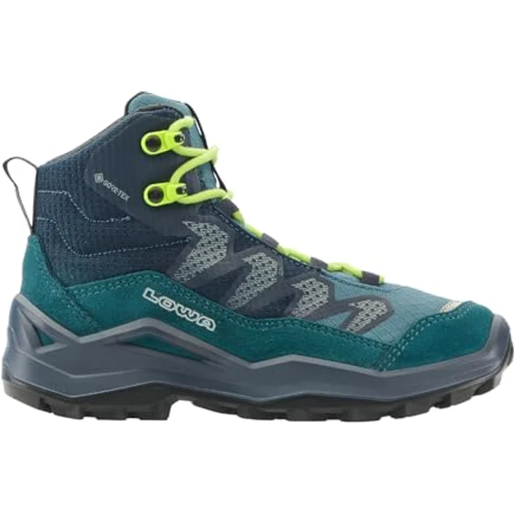 Lowa MADDOX PRO GTX, Jungen Outdoorschuhe mit GORE-TEX Membran, petrol/limone – Bild 1