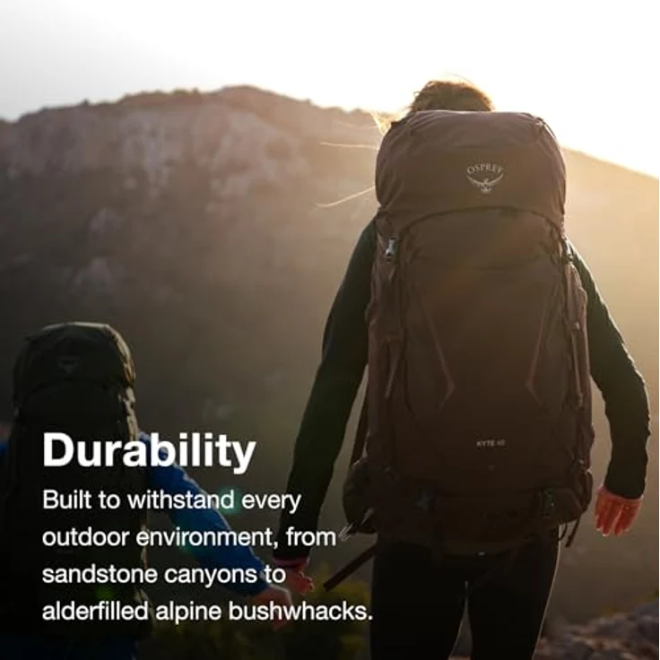 Osprey Kyte 68, Wanderrucksack mit integrierter Regenhülle, anpassbarer Rückenplatte und Organisationstaschen, Elderberry Purple WM/L – Bild 4