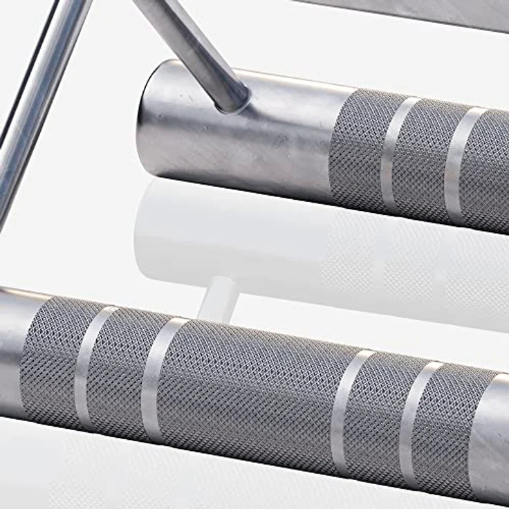 GORILLA SPORTS® Rudergriff Trizepsseil Set - mit/ohne Drehgelenk, Einzeln/Set, bis 200 kg Belastbar, gerändelt, aus Chrom - Parallelgriff, Kabelzuggriff, Seilzug Griff, Latzuggriff – Bild 3