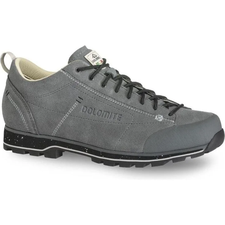 Dolomite 54 Low Evo, Damen Wanderschuhe aus Wildleder mit griffiger Vibram Ecostep Sohle, grau