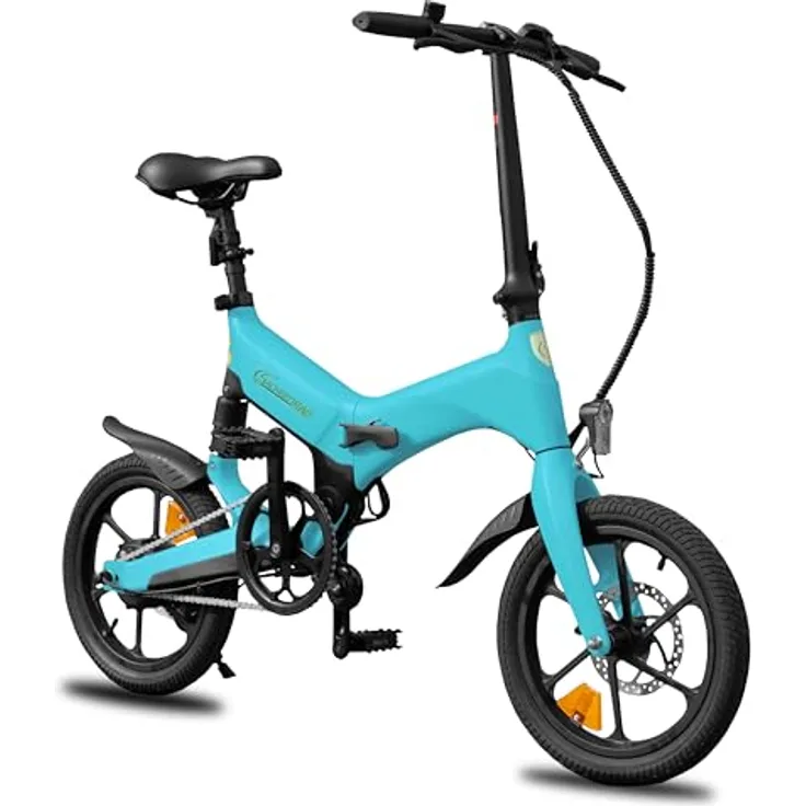 SachsenRAD E-Folding Race Bike F12 | IF Design Gewinner | Magnesiumrahmen nur 19Kg Ultraleicht | Elektrofahrrad Ebike Damen Herren 2-Stufige Teleskopsattelstütze Klapprad Bike mit StVZO-Zulassung Blau