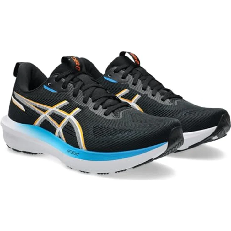 Asics 1011C077-004-M, Herren Laufschuhe mit stabilisierendem Mesh-Obermaterial, GEL®-Dämpfung und FF Blast™-Technologie, ideal für Überpronierer, schwarz – Bild 1