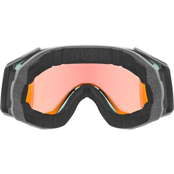 Uvex gravity FM, verspiegelte Skibrille mit Anti-Fog-Beschichtung, Over-The-Glasses-Design, oxid matt/opal-orange, one size – Bild 3