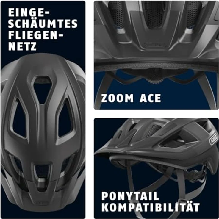 ABUS Aduro 3.0 LED, sportiver City-Helm mit Rücklicht und optimierter Ventilation, Größe S, Grau – Bild 3