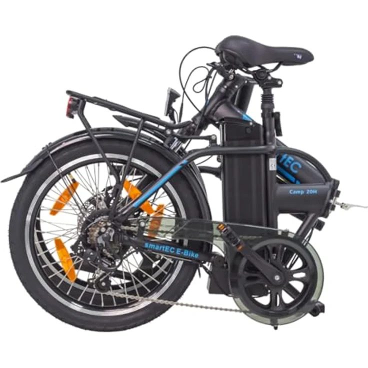 smartEC Camp-20H E-Bike Klapprad 250W Hinterradmotor Li-Ion-Akku 36V/15,6Ah 20 Zoll E-Klapprad E-Faltrad Elektrofahrrad Reichweite 100km bis 25 km/h Modelljahr 2024 (Schwarz) – Bild 3