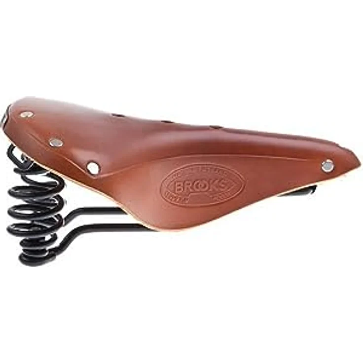 Brooks England Pre-Aged Velosattel, schwarzes Stahlgestell, für aufrechtes und sportliches Fahren, nachspannbare Lederdecke – Bild 4