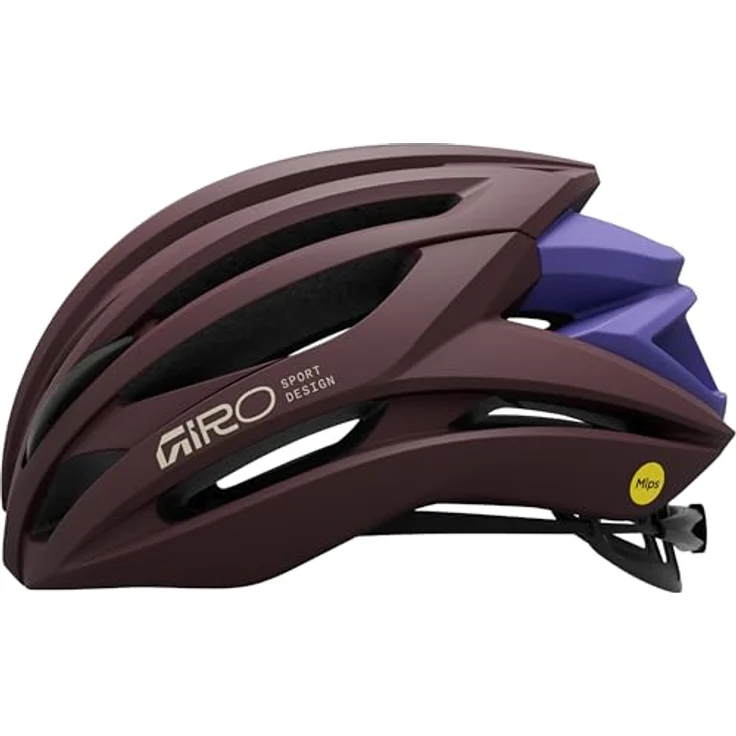 Giro Syntax MIPS, Rennradhelm mit In-Mold-Konstruktion, verstellbarem Roc Loc 5 Air MIPS-System, Mat Dark Maroon, Größe S – Bild 2