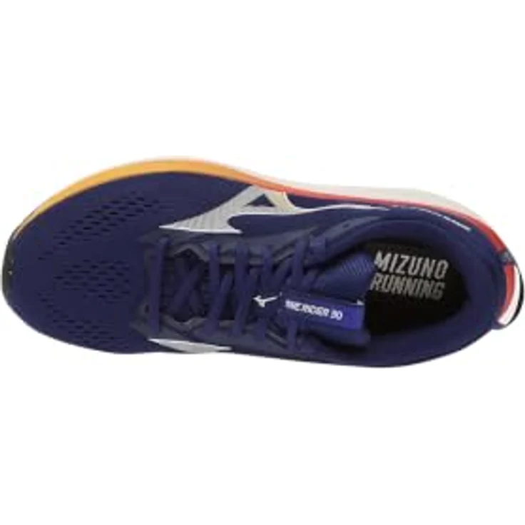 Mizuno Wave Rider 30 Laufschuhe Herren, innovative Dämpfungstechnologie, AIRmesh-Obermaterial, X10-Sohle, grau-blau – Bild 4