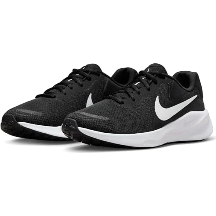 Nike Revolution 7, Laufschuh für Herren mit weicher Dämpfung und zusätzlichem Vorfußraum, schwarz, Größe 47 – Bild 2